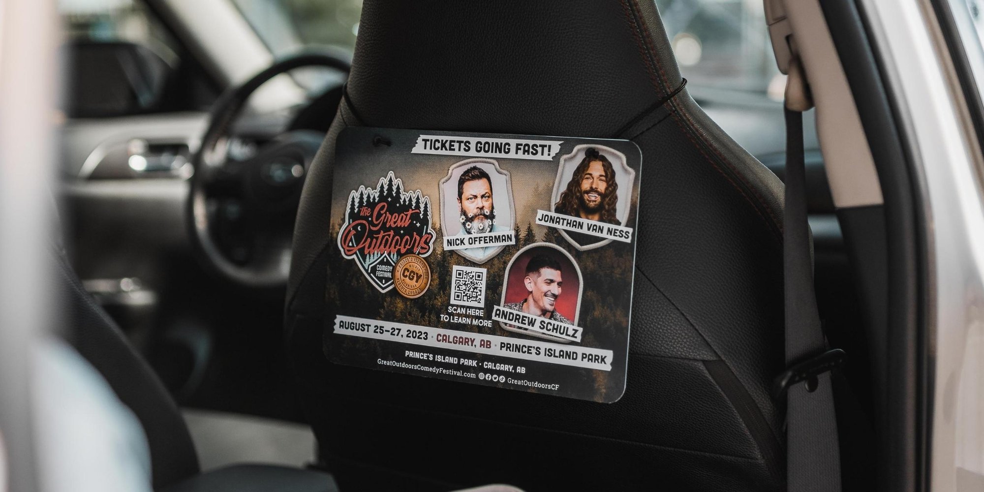 Branded insert for rideshare vehciles